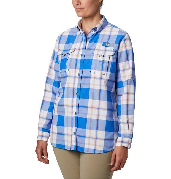 Columbia PFG Super Bahama Shirts Blue For Women's NZ63847 New Zealand